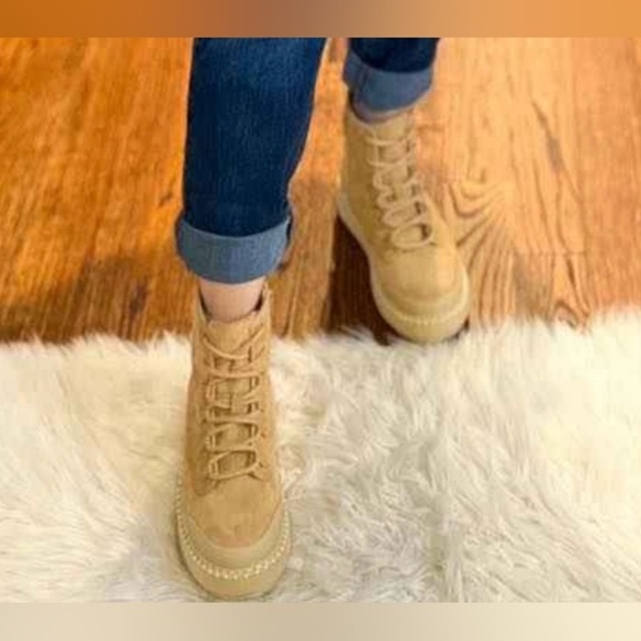 Women's Tan Platform Boots - Picture 7 of 9